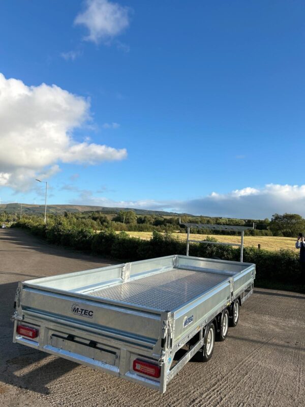 M-Tec 16ft Flatbed trailer – tri axle in stock